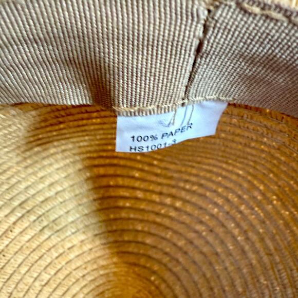 Super Fun Aloha Wide Brimmed Pineaple and Flower Sun Hat Size 8 - Picture 7 of 9